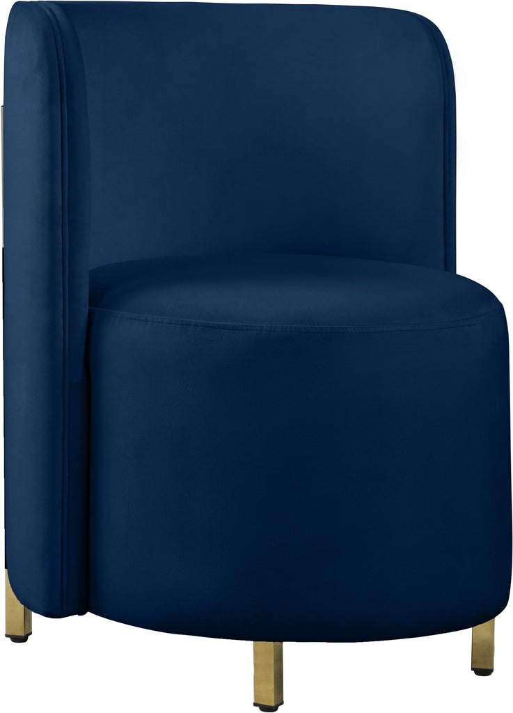 Rotunda Navy Velvet Accent Chair image