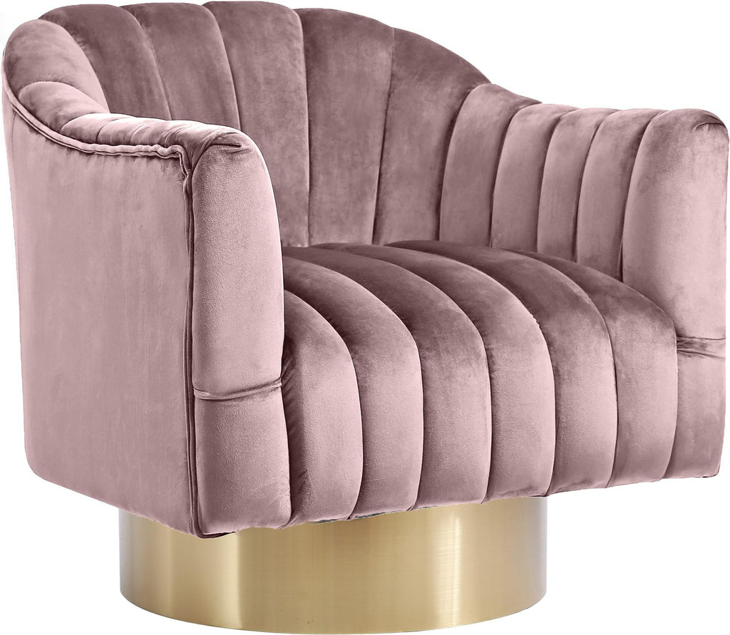 Farrah Pink Velvet Accent Chair image