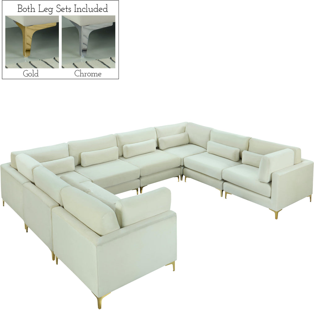 Julia Cream Velvet Modular Sectional (8 Boxes) image