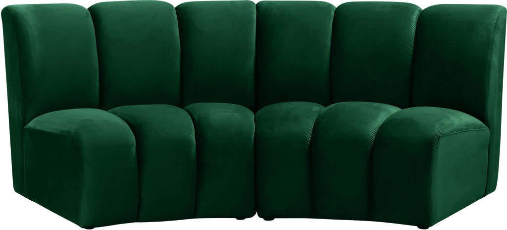 Infinity Green Velvet 2pc. Modular Sectional image