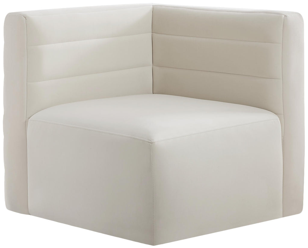 Quincy Cream Velvet Modular Corner Chair image