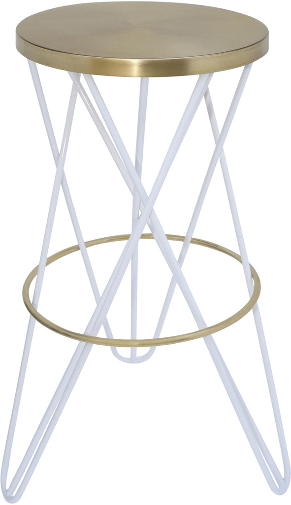 Mercury White / Gold Bar Stool image