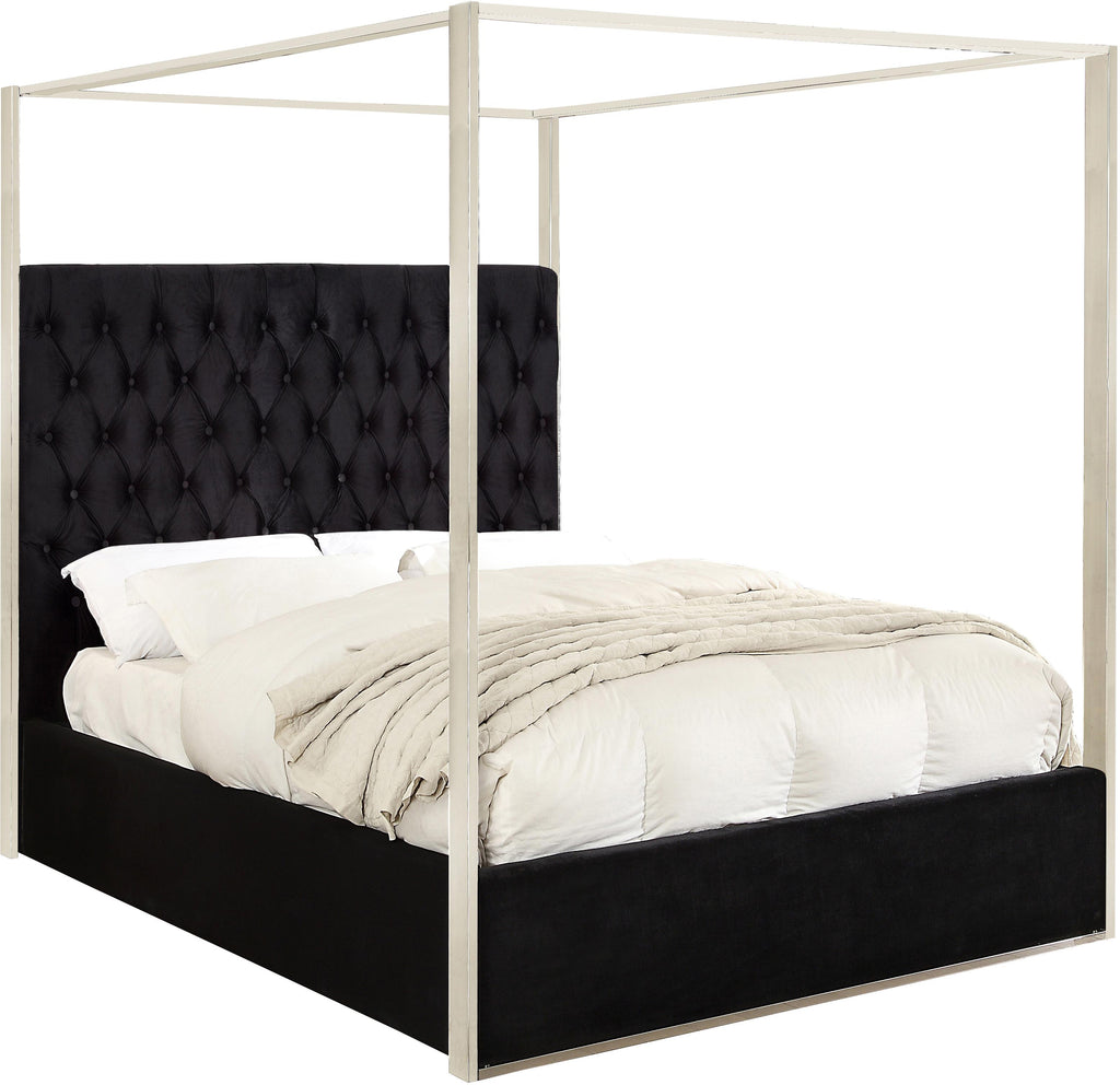 Porter Black Velvet King Bed image