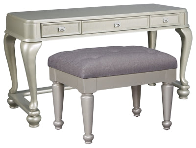 Coralayne Signature Design Vanity with Stool