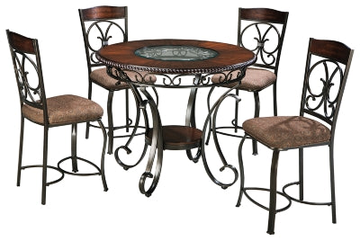 Glambrey Signature Design Counter Height 5-Piece Dining Room Set