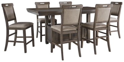 Johurst Benchcraft 7-Piece Counter Height Dining Room Package