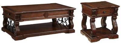 Alymere Signature Design 2-Piece Table Set